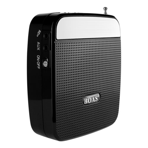 BOAS BQ-800 loudspeaker High Power Speaker Voice Amplifier Support FM Radio MP3 Player w / Microphone Black For Teachers Tour Guide Sales Promotion